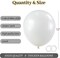 White Balloons 100 Pack 12 Inch White Latex Party Balloons with 2 Rolls of Ribbon Pastel White Helium Balloons for Wedding Birthday Party Baby Shower Engagement Anniversary Party Decorations